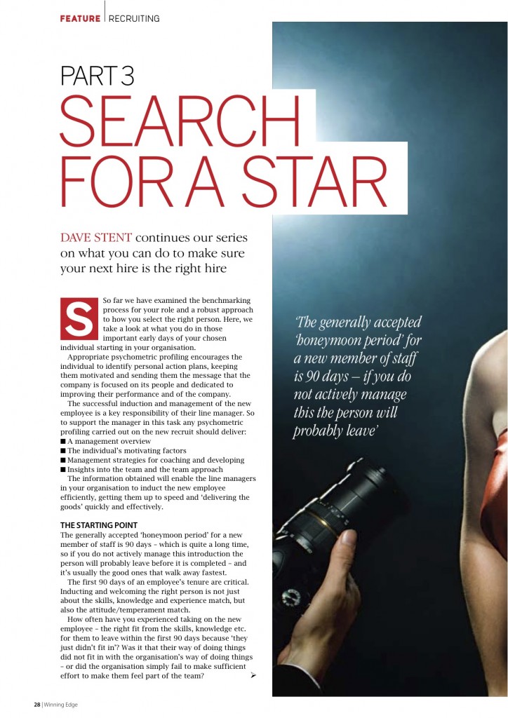 Search for a Star (Part 3) - the McQuaig Psychometric System